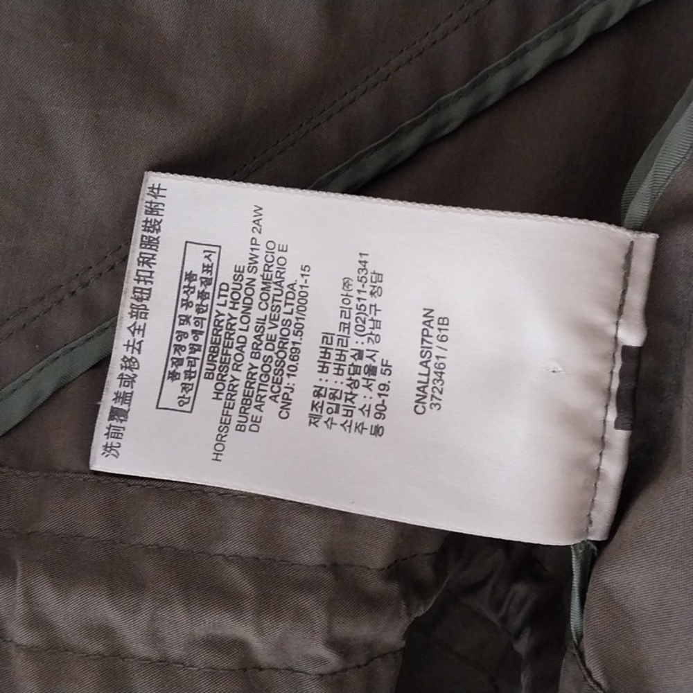 BURBERRY MILITARY GREEN HOODED JACKET ANORAK - Picture 9 of 12